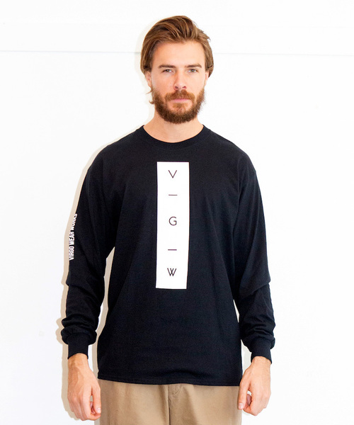 VIRGOwearworks(ヴァルゴウェアワークス)の「VERTICAL VGW LST(Tシャツ/カットソー・メンズ・ホワイト/オレンジ/ブラック・3/4/2/1)」の1枚目の写真