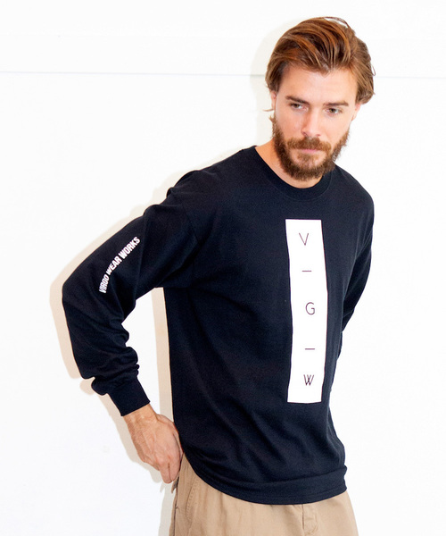 VIRGOwearworks(ヴァルゴウェアワークス)の「VERTICAL VGW LST(Tシャツ/カットソー・メンズ・ホワイト/オレンジ/ブラック・3/4/2/1)」の5枚目の写真