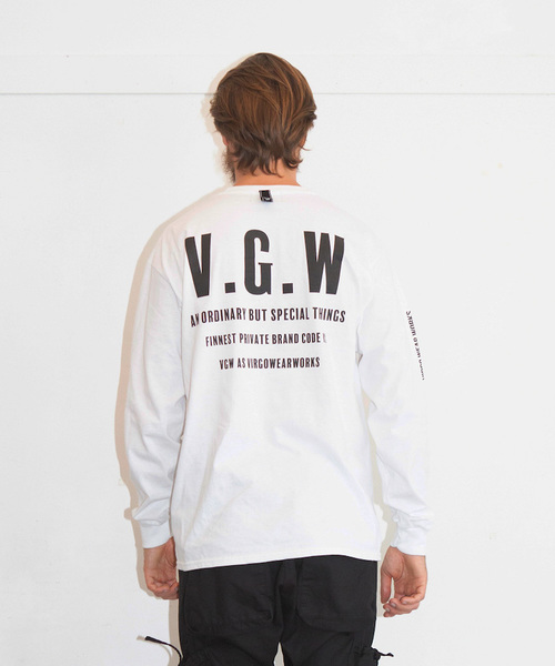 VIRGOwearworks(ヴァルゴウェアワークス)の「VERTICAL VGW LST(Tシャツ/カットソー・メンズ・ホワイト/オレンジ/ブラック・3/4/2/1)」の6枚目の写真