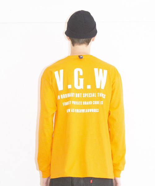VIRGOwearworks(ヴァルゴウェアワークス)の「VERTICAL VGW LST(Tシャツ/カットソー・メンズ・ホワイト/オレンジ/ブラック・3/4/2/1)」の8枚目の写真