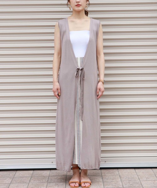 セール】【HERCLOSET】前後2wayジレニットエプロンワンピース