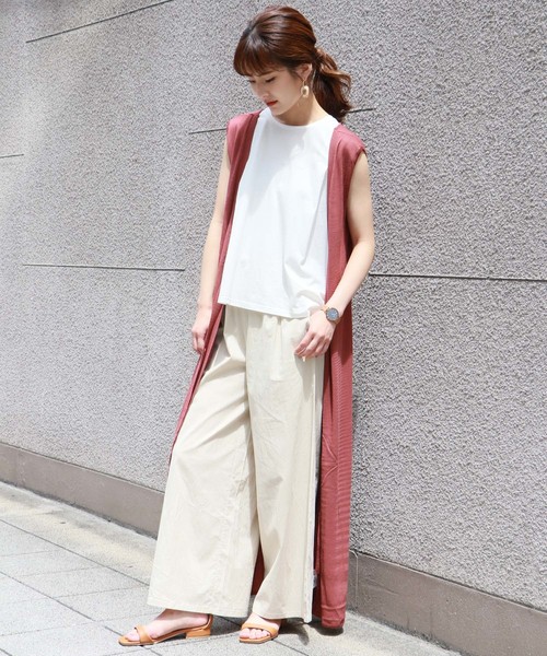 セール】【HERCLOSET】前後2wayジレニットエプロンワンピース