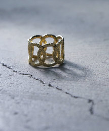 【YArKA/ヤーカ】silver925 Crumpled paper pattern ring [kusha3]/くしゃくしゃ紙模様リング シルバー925