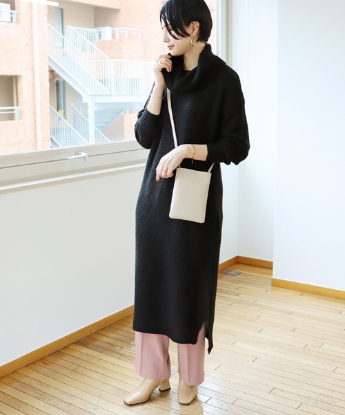 オフタートル片畦編み長袖ニットワンピース ワンピース And Me アンドミー のファッション通販 Zozotown