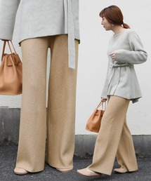 ワイドニットロングパンツ