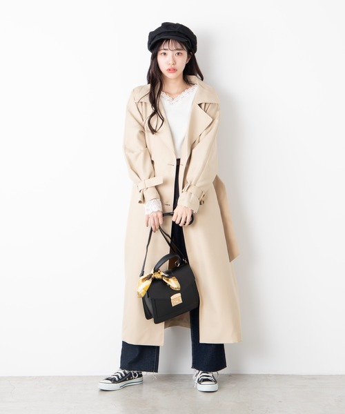 WEGO(ウィゴー)の「WEGO/【2点セット】スカーフ付きショルダーバッグ(ショルダーバッグ・レディース・ブラック/ブラウン・FREE)」の3枚目の写真