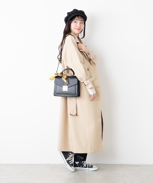 WEGO(ウィゴー)の「WEGO/【2点セット】スカーフ付きショルダーバッグ(ショルダーバッグ・レディース・ブラック/ブラウン・FREE)」の4枚目の写真