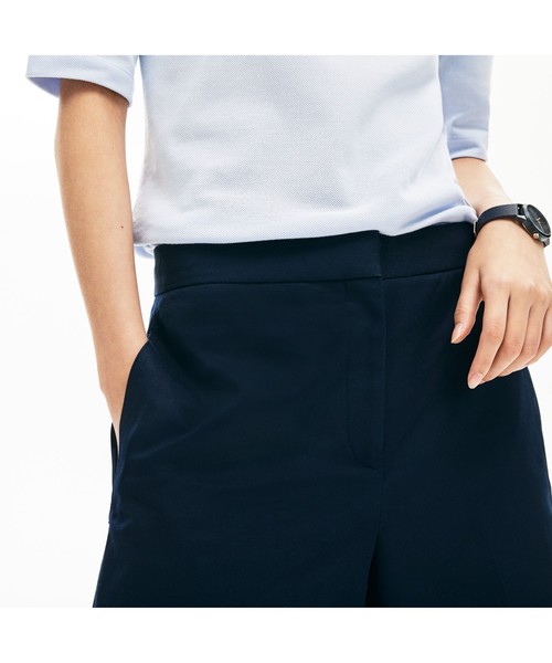 LACOSTE（ラコステ）の「ワイドプレミアムコットンパンツ（その他パンツ・レディース・ベージュ/ネイビー・40/38/36/34）」の5枚目の写真