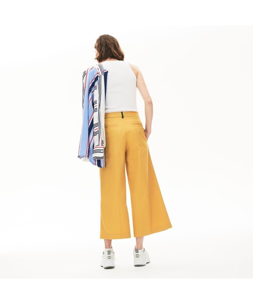 LACOSTE（ラコステ）の「ワイドプレミアムコットンパンツ（その他パンツ・レディース・ベージュ/ネイビー・40/38/36/34）」の8枚目の写真