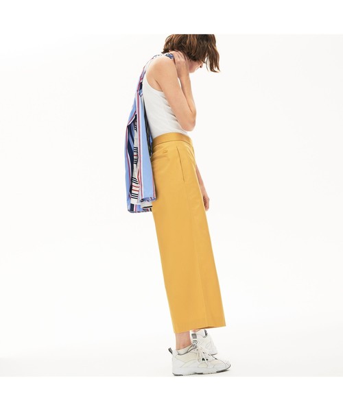 LACOSTE（ラコステ）の「ワイドプレミアムコットンパンツ（その他パンツ・レディース・ベージュ/ネイビー・40/38/36/34）」の9枚目の写真