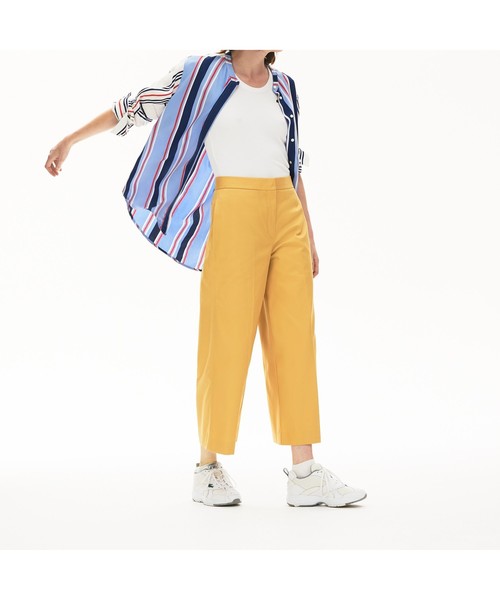 LACOSTE（ラコステ）の「ワイドプレミアムコットンパンツ（その他パンツ・レディース・ベージュ/ネイビー・40/38/36/34）」の10枚目の写真
