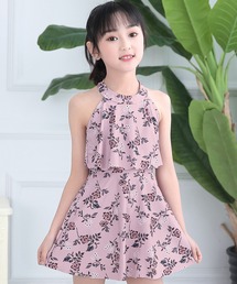 TeddyShop | キッズ水着 ハイネックおめかしフリルオールインワンワンピーススイムウェア(水着)