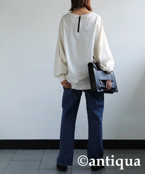 antiqua（アンティカ）の「バルーンスリーブトップス（Tシャツ/カットソー・レディース・ブラック/オフホワイト/チョコ/ブラウン系その他・FREE）」の7枚目の写真