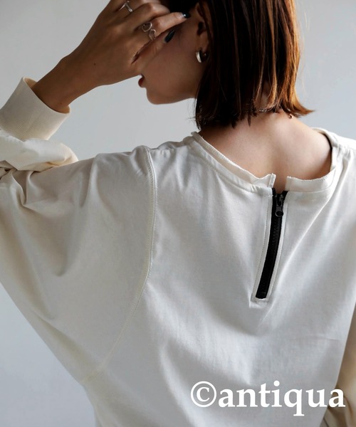 antiqua（アンティカ）の「バルーンスリーブトップス（Tシャツ/カットソー・レディース・ブラック/オフホワイト/チョコ/ブラウン系その他・FREE）」の8枚目の写真