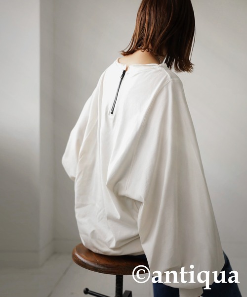 antiqua（アンティカ）の「バルーンスリーブトップス（Tシャツ/カットソー・レディース・ブラック/オフホワイト/チョコ/ブラウン系その他・FREE）」の10枚目の写真