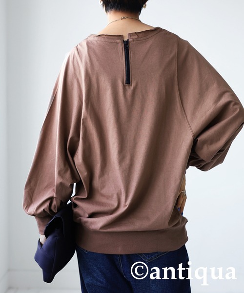 antiqua（アンティカ）の「バルーンスリーブトップス（Tシャツ/カットソー・レディース・ブラック/オフホワイト/チョコ/ブラウン系その他・FREE）」の18枚目の写真