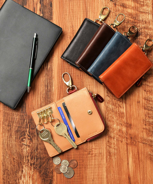 Add+（アッド）の「＜Add+＞本革 クラシックレザー マルチ キーケース 小銭入れ付き（キーケース/キーアクセサリー）」 - WEAR