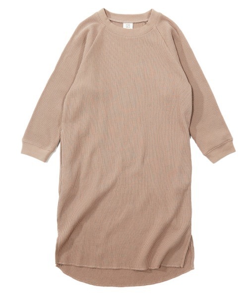 devirock(デビロック)の「ワッフルロング丈ワンピース(ワンピース・キッズ・ピンク系その他/モカ/パープル系その他/キャメル/ベージュ/ブラウン系その他・100cm/130cm/80cm/90cm/140cm/120cm/110cm/150cm/160cm)」の17枚目の写真