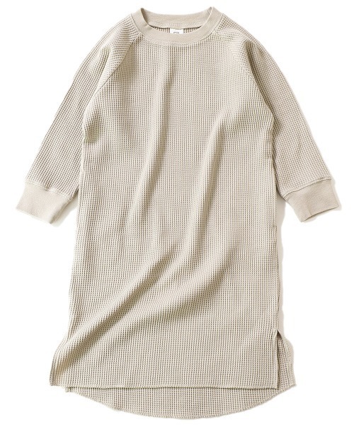 devirock(デビロック)の「ワッフルロング丈ワンピース(ワンピース・キッズ・ピンク系その他/モカ/パープル系その他/キャメル/ベージュ/ブラウン系その他・100cm/130cm/80cm/90cm/140cm/120cm/110cm/150cm/160cm)」の18枚目の写真