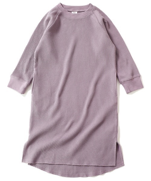 devirock(デビロック)の「ワッフルロング丈ワンピース(ワンピース・キッズ・ピンク系その他/モカ/パープル系その他/キャメル/ベージュ/ブラウン系その他・100cm/130cm/80cm/90cm/140cm/120cm/110cm/150cm/160cm)」の19枚目の写真