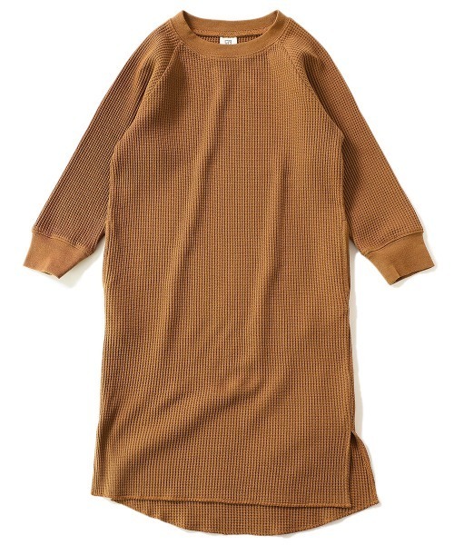 devirock(デビロック)の「ワッフルロング丈ワンピース(ワンピース・キッズ・ピンク系その他/モカ/パープル系その他/キャメル/ベージュ/ブラウン系その他・100cm/130cm/80cm/90cm/140cm/120cm/110cm/150cm/160cm)」の20枚目の写真