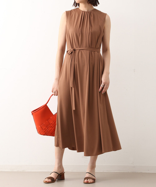 Martinique ノースリーブギャザーワンピース ワンピース Martinique マルティニーク のファッション