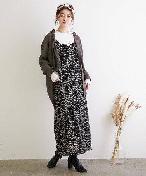 ROPE' PICNIC(ロペピクニック)の「ベーシックシアーシャツ(シャツ/ブラウス・レディース・ブラック/グレー/ブラウン/ダークグリーン・38)」の15枚目の写真