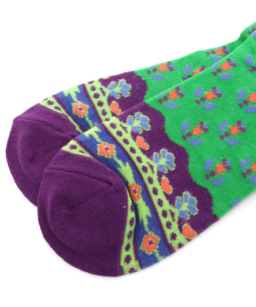 チャイハネ（チャイハネ）の「【チャイハネ】バグルプリントハイソックス24cm（ソックス/靴下・レディース・パープル/ピンク/レッド/ターコイズブルー/イエロー/オレンジ・FREE）」の9枚目の写真