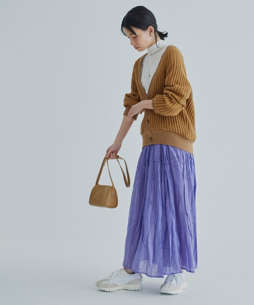 ANGIE（アンジー）の「コットンラフワッフルボリューム袖カーディガン（ボレロ・ショート丈）（カーディガン/ボレロ・レディース・杢グレー/ナチュラル/キャメル・FREE）」の20枚目の写真