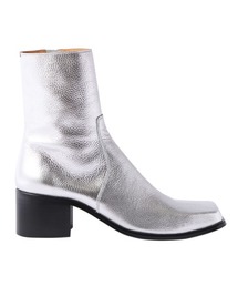 LEATHER SQUARE TOE BOOTS