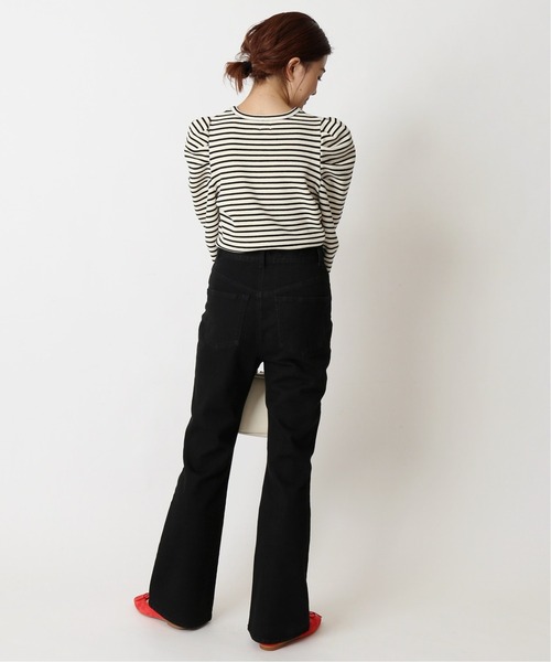 U by SPICK&SPAN(ユーバイスピックアンドスパン)の「ハイウエストフレアデニム◆(デニムパンツ・レディース・ブラック/ブルー系その他・38/36/34)」の7枚目の写真