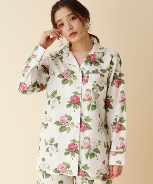 LAURA ASHLEY 花柄パジャマ Mサイズ Amazon | [ ローラアシュレイ ] パジャマ(セット) 【収納袋付き