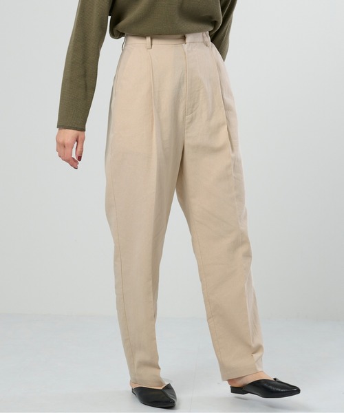 M nort(エムノート)の「【わたなべ麻衣プロデュース】コットンリネンテーパードパンツ(その他パンツ・レディース・カーキ/ライトベージュ・SMALL/MEDIUM)」の6枚目の写真