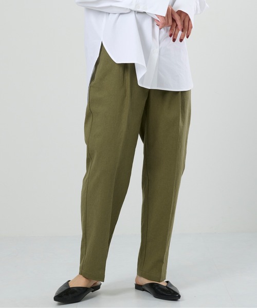 M nort(エムノート)の「【わたなべ麻衣プロデュース】コットンリネンテーパードパンツ(その他パンツ・レディース・カーキ/ライトベージュ・SMALL/MEDIUM)」の20枚目の写真