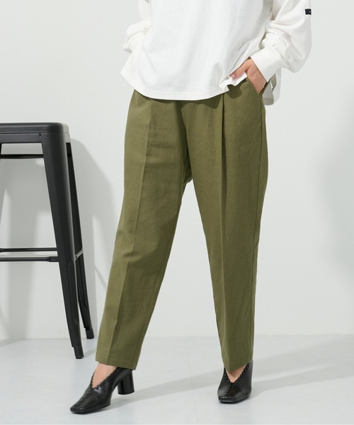 M nort(エムノート)の「【わたなべ麻衣プロデュース】コットンリネンテーパードパンツ(その他パンツ・レディース・カーキ/ライトベージュ・SMALL/MEDIUM)」の10枚目の写真