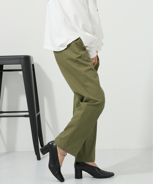 M nort(エムノート)の「【わたなべ麻衣プロデュース】コットンリネンテーパードパンツ(その他パンツ・レディース・カーキ/ライトベージュ・SMALL/MEDIUM)」の19枚目の写真