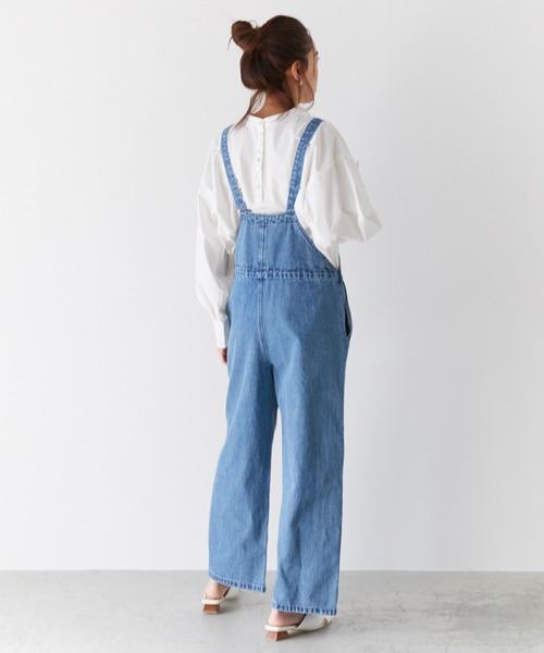 AZUL ENCANTO（アズールエンカント）の「デニムサロペット（サロペット/オーバーオール・レディース・ライトブルー/ホワイト・FREE）」の16枚目の写真