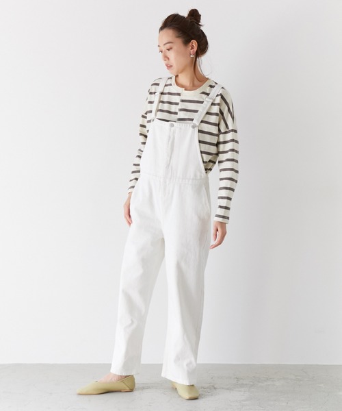 AZUL ENCANTO（アズールエンカント）の「デニムサロペット（サロペット/オーバーオール・レディース・ライトブルー/ホワイト・FREE）」の10枚目の写真