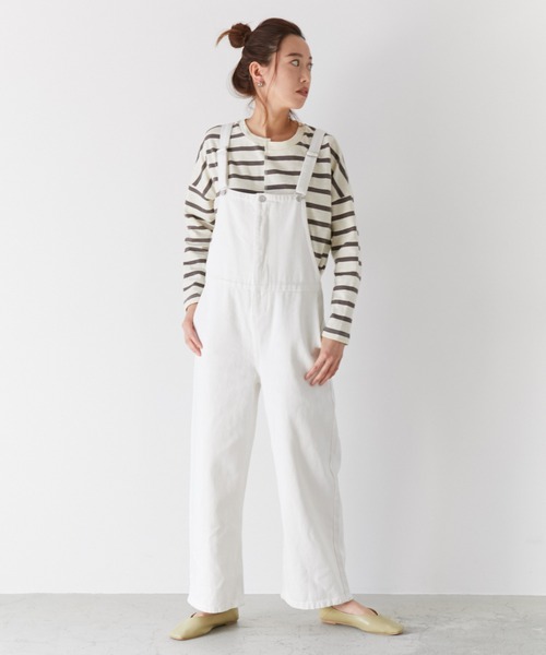 AZUL ENCANTO（アズールエンカント）の「デニムサロペット（サロペット/オーバーオール・レディース・ライトブルー/ホワイト・FREE）」の8枚目の写真