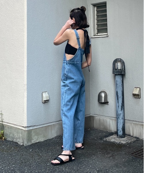 AZUL ENCANTO（アズールエンカント）の「デニムサロペット（サロペット/オーバーオール・レディース・ライトブルー/ホワイト・FREE）」の22枚目の写真