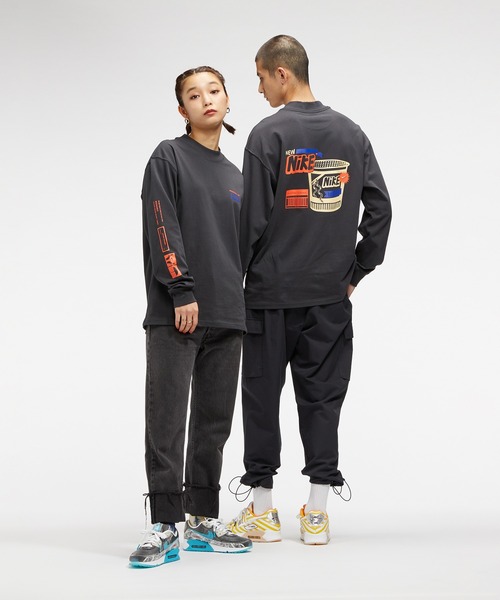 【美品】ナイキ　ノクタ　モックネックロングTシャツ　L 90's NIKE ナイキ モックネック ロングスリーブTシャツ ネック