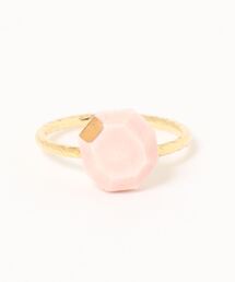 【IRODORI】小さなjewel cut の指輪(ピンク)