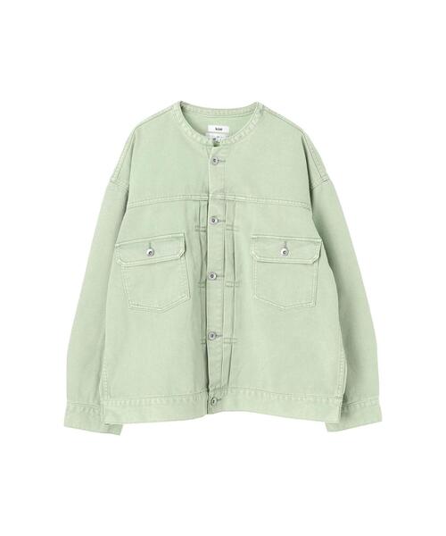 koe（コエ）の「スタンドカラーGジャン＊（ブルゾン・レディース・チャコールグレー/ナチュラル/ミント・L/M）」の5枚目の写真