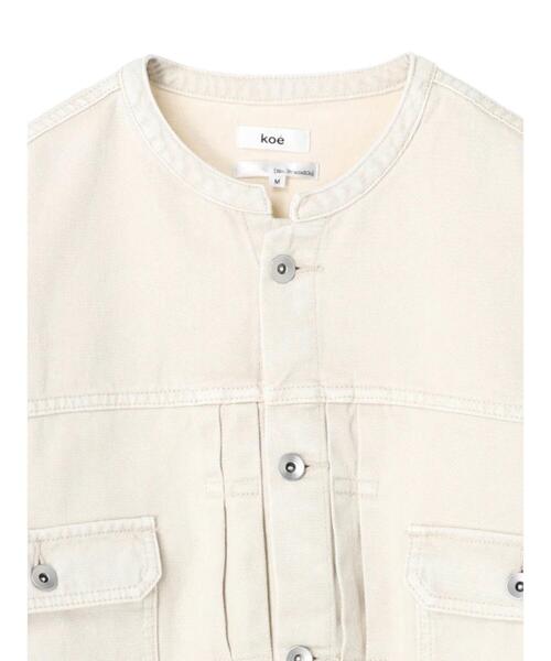 koe（コエ）の「スタンドカラーGジャン＊（ブルゾン・レディース・チャコールグレー/ナチュラル/ミント・L/M）」の18枚目の写真