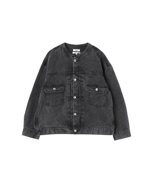 koe（コエ）の「スタンドカラーGジャン＊（ブルゾン・レディース・チャコールグレー/ナチュラル/ミント・L/M）」の21枚目の写真