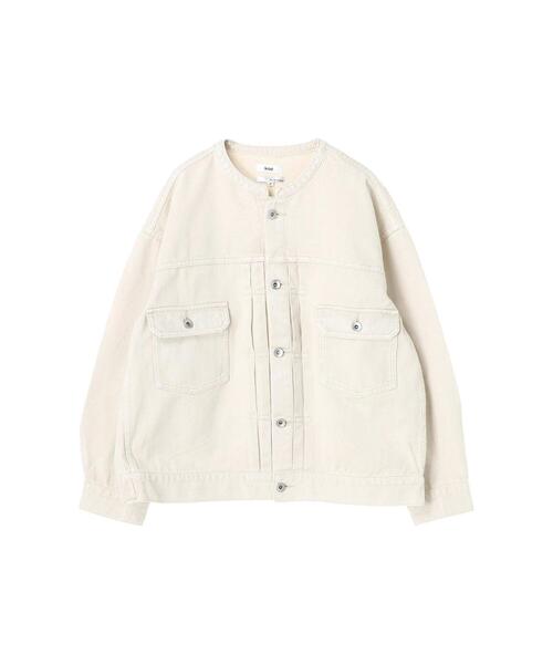 koe（コエ）の「スタンドカラーGジャン＊（ブルゾン・レディース・チャコールグレー/ナチュラル/ミント・L/M）」の22枚目の写真