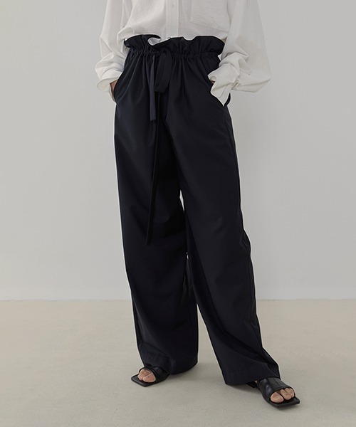 UNSPOKEN(アンスポクン)の「【UNSPOKEN】Gather waist relax pants UD20K030(その他パンツ・レディース・ダークネイビー・M/S)」の3枚目の写真