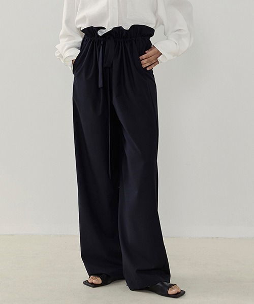 UNSPOKEN(アンスポクン)の「【UNSPOKEN】Gather waist relax pants UD20K030(その他パンツ・レディース・ダークネイビー・M/S)」の7枚目の写真