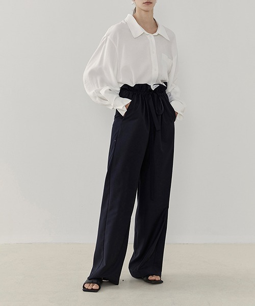 UNSPOKEN(アンスポクン)の「【UNSPOKEN】Gather waist relax pants UD20K030(その他パンツ・レディース・ダークネイビー・M/S)」の8枚目の写真