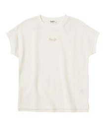 100% ORGANIC COTTON（100パーセントオーガニックコットン）の「肌触りの良いワッフル素材のフレンチスリーブトップス（Tシャツ/カットソー・キッズ）」